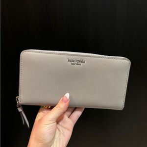 Kate Spade Gray Zip Wallet